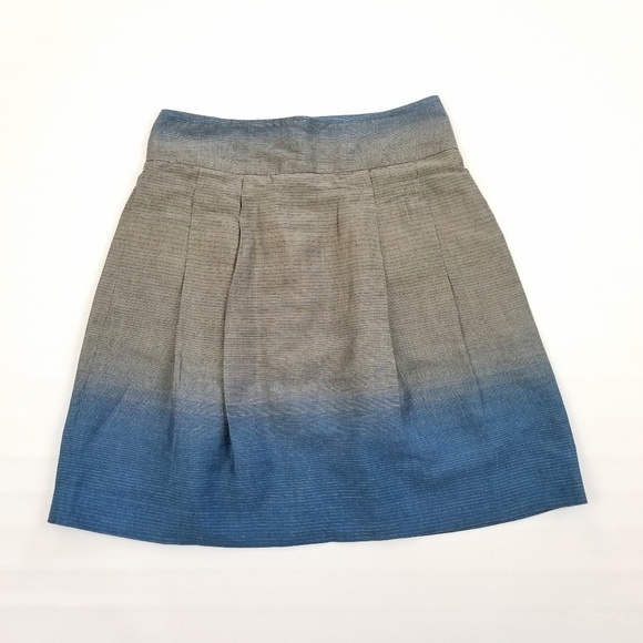 Vince gray blue ombre striped above the knee knee length A style skirt size 6 - Picture 8 of 9